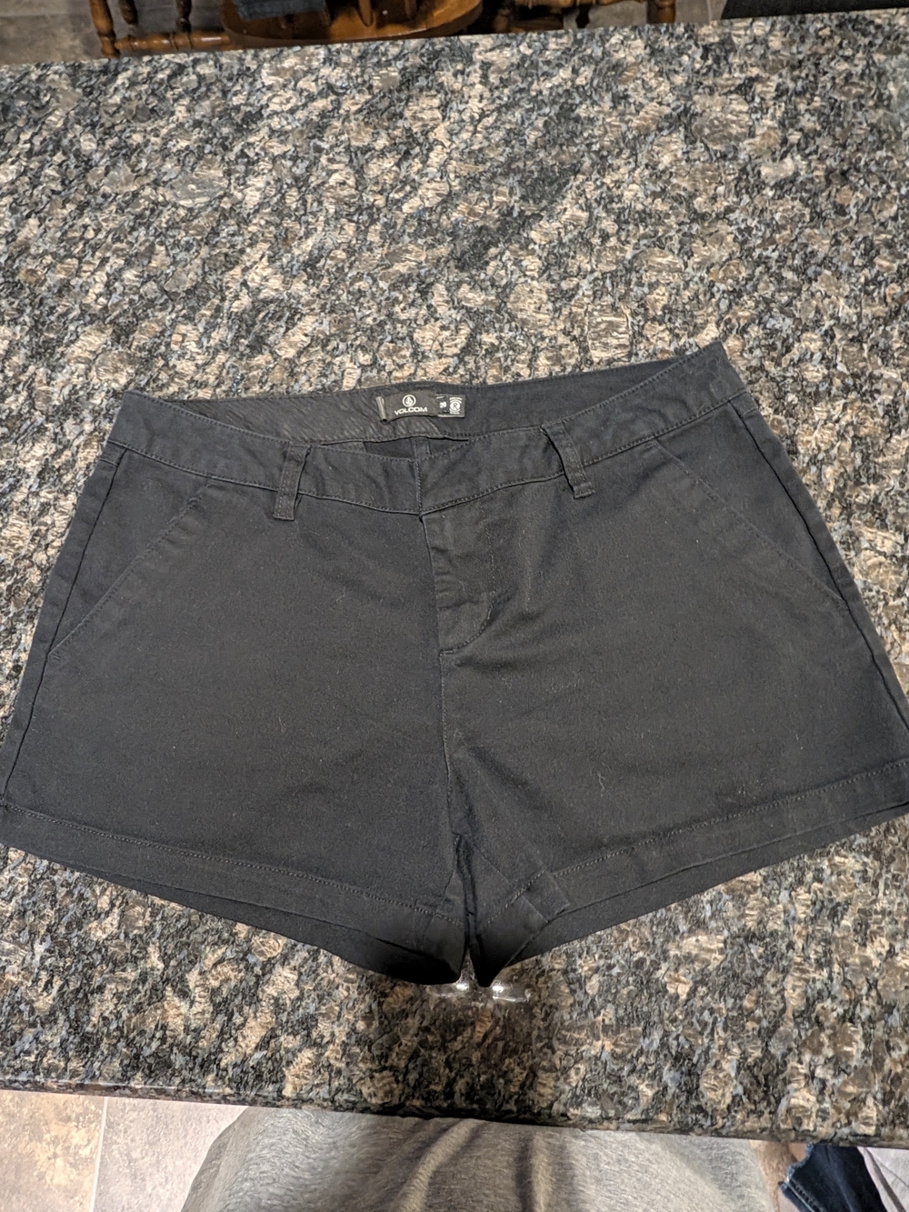 Volcom Black Stretch Chino Shorts